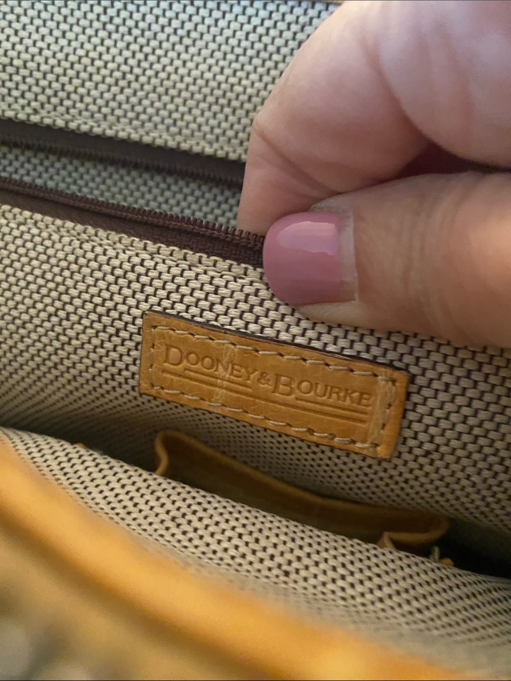 Dooney & Bourke Mustard Croc-Embossed Shoulder Bag - Picture 3 of 8